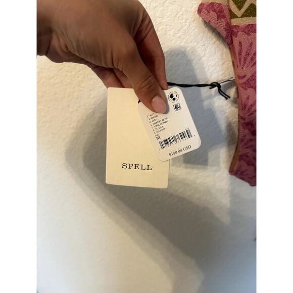 NWT Spell and The Gypsy Collective Goldie Shimmer One Piece Swimsuit - Picture 4 of 7